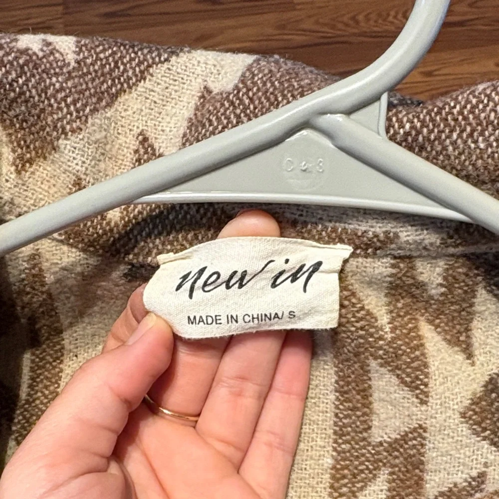 Brown Patterned Jacket/Shacket - Picture 3 of 5